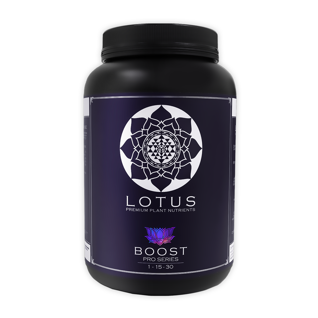 Lotus Cannabis booster will give your plants the nutrients you need to produce more flowers, and bigger yields from your harvest.