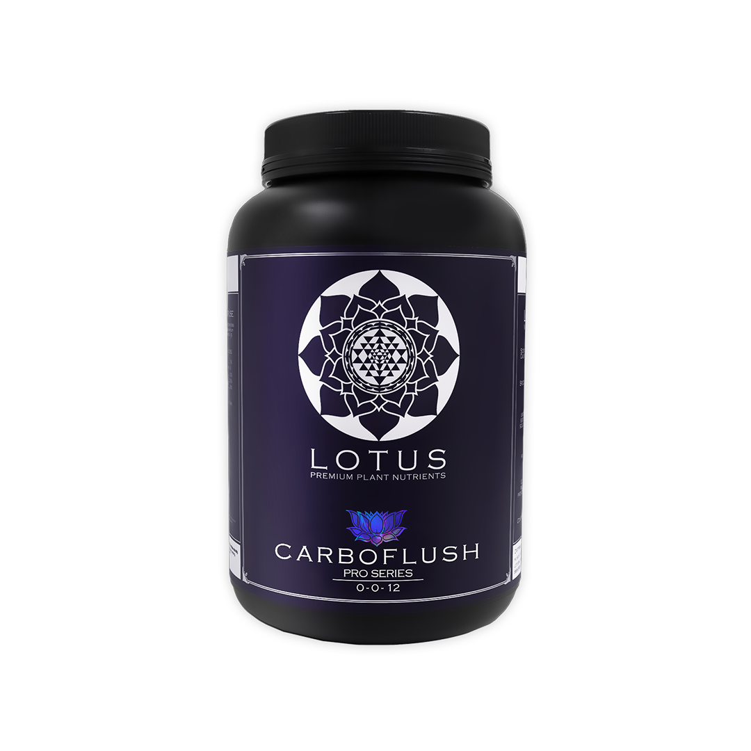 Lotus Pro Series Carboflush is designed to remove excess nutrient buildup stored within plants and medium.