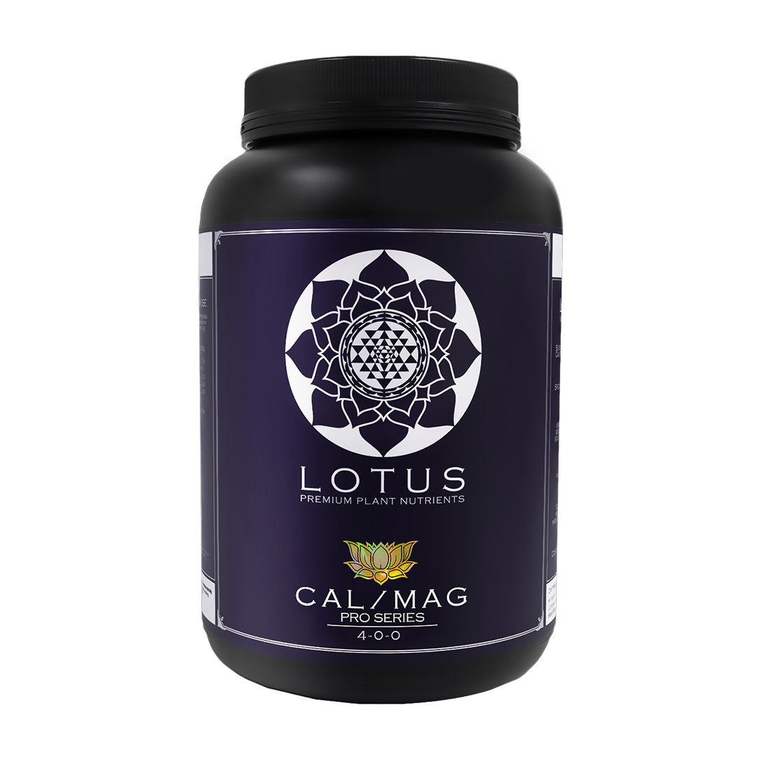 Lotus Pro Series Cal-Mag, integral for balanced and healthy growth, essential for coco based grows.